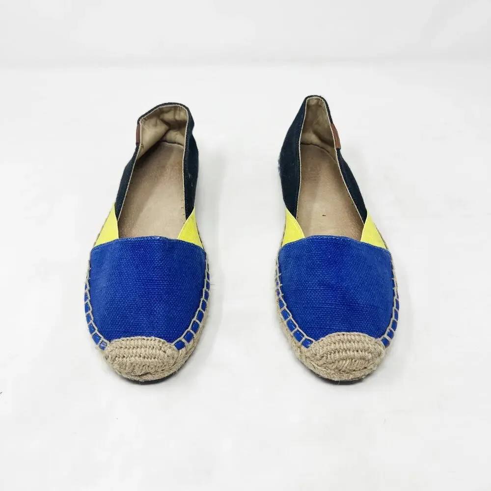[Sperry Top-Sider] Blue Colorblock Canvas Katama Cape Espadrille Flats Size 6.5